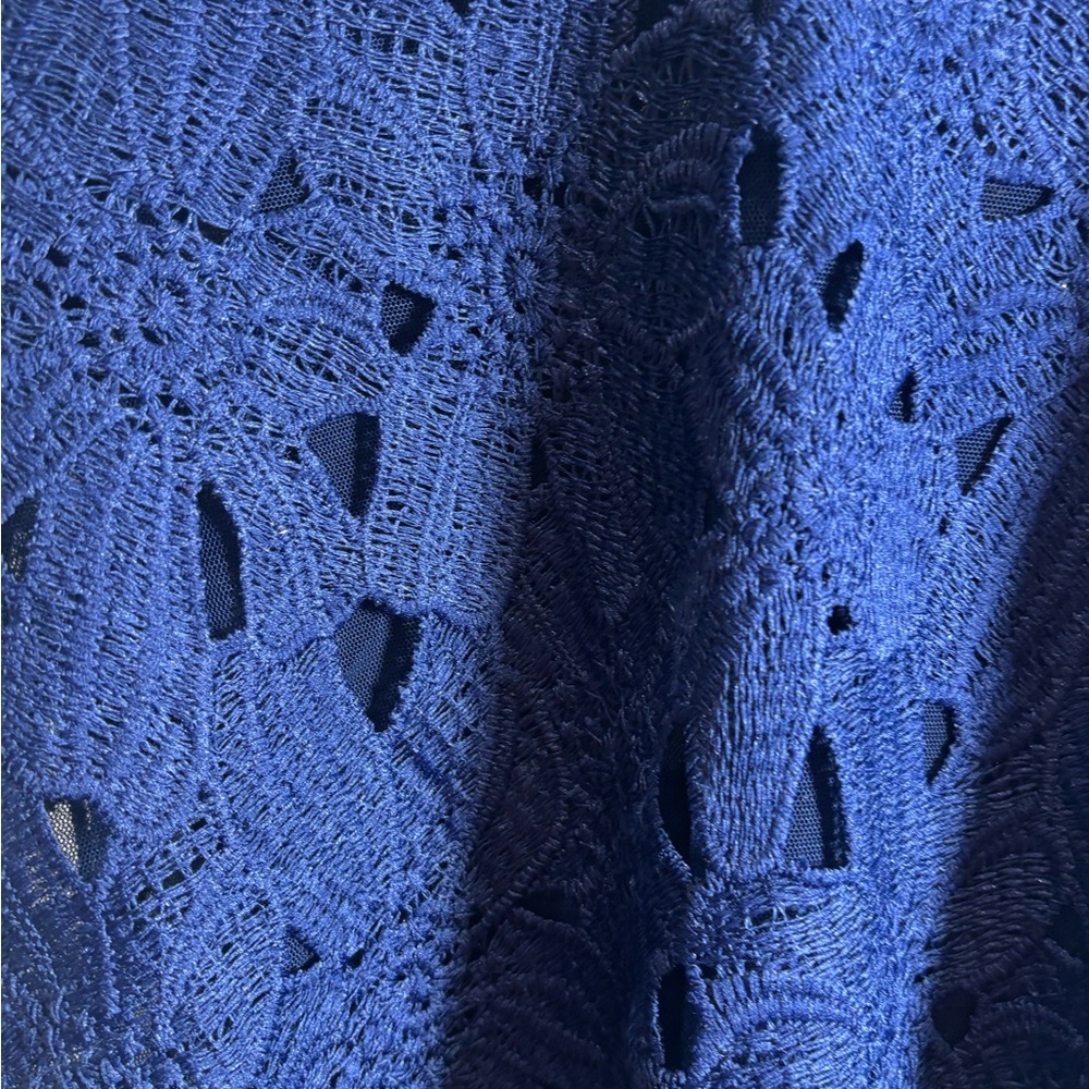 Japna Blue Floral and Lace Top. Medium. - Picture 2 of 8